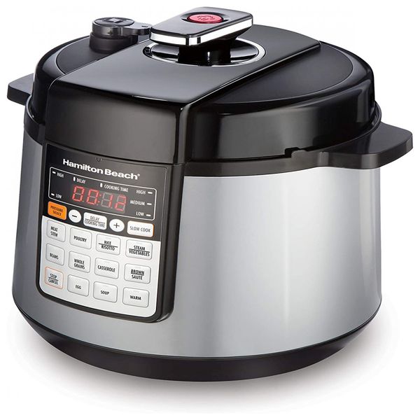 Panela de Pressão Elétrica, Capacidade 5.6L, 1200W, Aço Inoxidável, 110v, HAMILTON BEACH 34500, Prateado