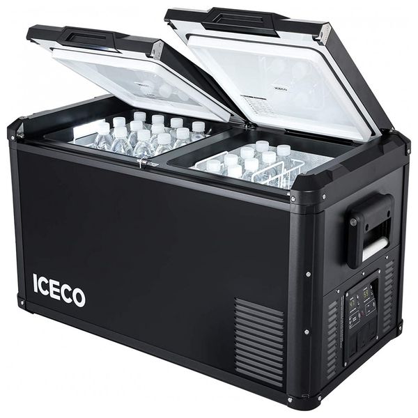 VL Geladeira, Cooler Elétrico 76L Portátil Automotivo com Controle de Temperatura, 12, 24V, Bilvolt AC, ICECO, Preto