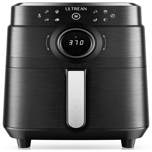Fritadeira Elétrica AirFryer 8 em 1, Capacidade 5.6L, Painel Digital, 1700W, 110v, ULTREAN AF03, Preto