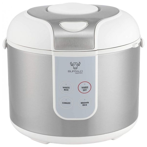 Panela de Pressão Multifuncional 1.8L, Painel Digital, Aço Inoxidável, 500W, 110v, BUFFALO KW BSC18, Branco