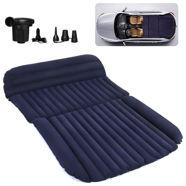 Colchão Inflável Solteiro, para Carro SUV, com bomba de ar incluída, 5 12V, L1001001, L1001001, QDH L1001001, Azul