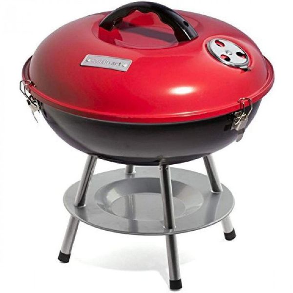 Grelhador portátil a carvão, vermelho, CUISINART CCG190RB, Vermelho