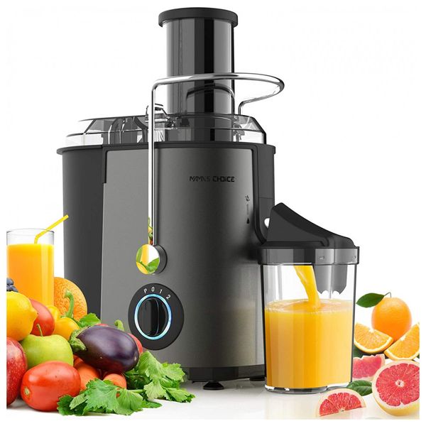 Centrífuga de Frutas com 3 Vel e Fácil Limpeza, 800W, 110v, MAMAS CHOICE, Preto