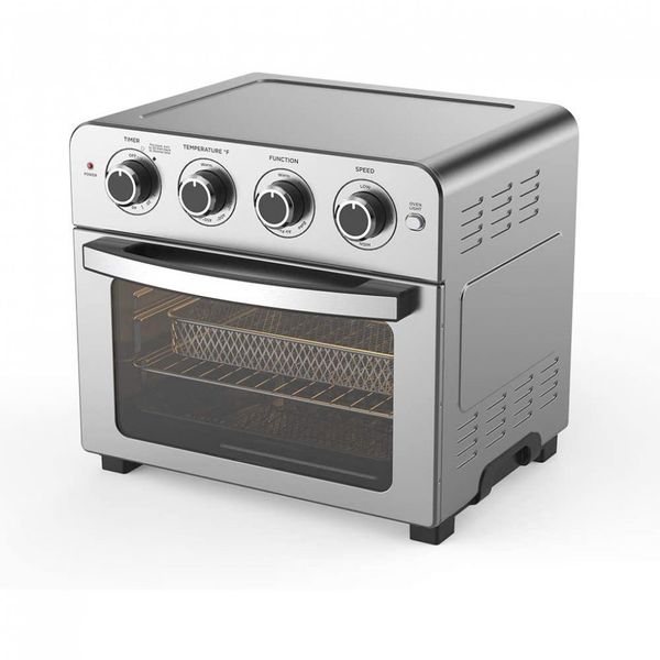 Fritadeira Elétrica Air Fryer sem Óleo 22 L Forno Multifuncional 1700W, 110v, LUCKWIND, Prateado