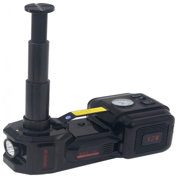 Macaco Elétrico Automotivo Hidráulico com Luz LED, Suporta até 5 Toneladas, NTHPOWER TT01 B, Preto