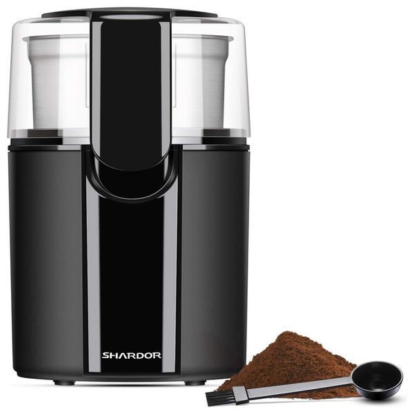 Moedor de Grãos de Café, Até 70gr, Aço Inox, 110v, SHARDOR, Preto