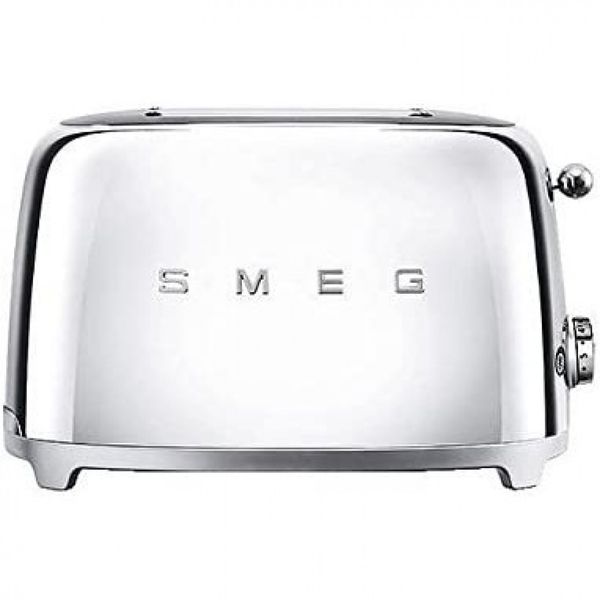 Torradeira 50s Retro Estética Estética de 2 Fatias, Cromada, SMEG TSF01SSUS, Branco