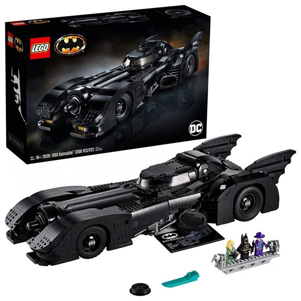 DC Batman 1989 Batmobile com 3.306 Peças, Idade Recomendada 16, LEGO 6265629, Preto