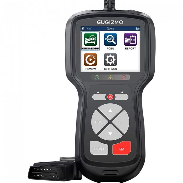 Scanner Automotivo Profissional Universal OBD2 com Diagnóstico, 12V, EUGIZMO, Preto
