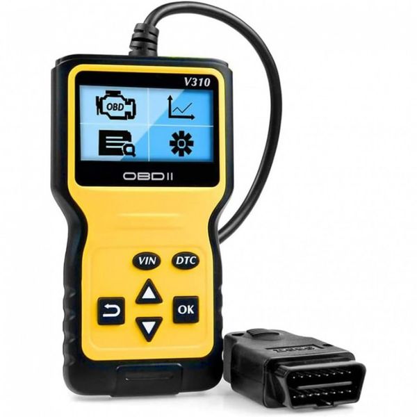 ATDIAG Scanner Automotivo com Diagnóstico OBD2, Universal, 12V, Amarelo