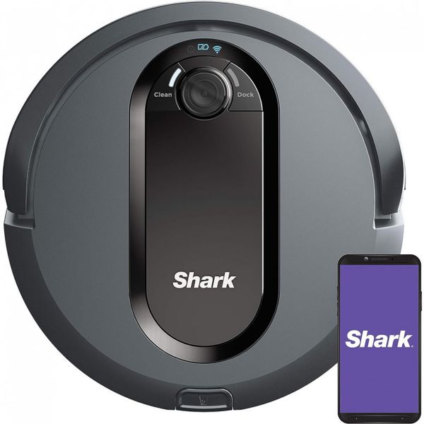 Aspirador de Pó Robô IQ Robot, com navegação avançada, WiFi, multifunção, preto, 110v, SHARK AV970, Preto