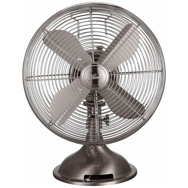 Ventilador de Mesa Retro 3 Velocidades, 110v, HUNTER 90400z, Prateado