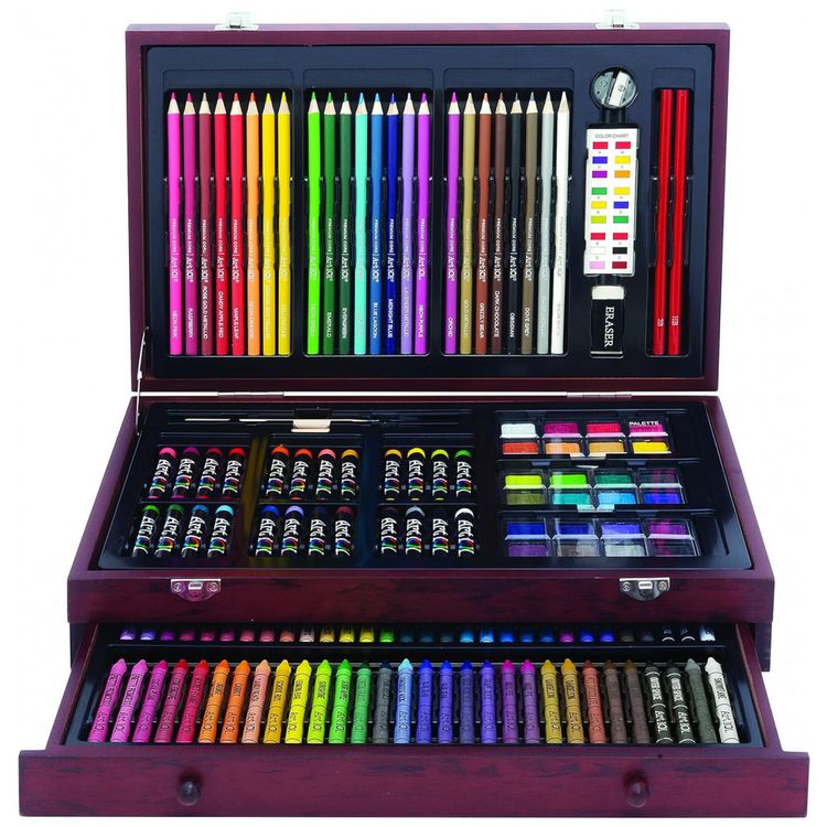 Art-101-Kit-Lapis-Profissionais-142-PCS-Maleta-de-Madeira-foto-2