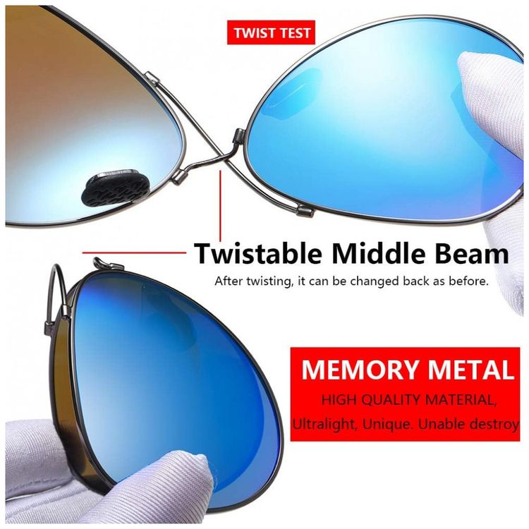 Oculos-de-sol-polarizados-Premium-de-metal-aviador-unisex-foto-1