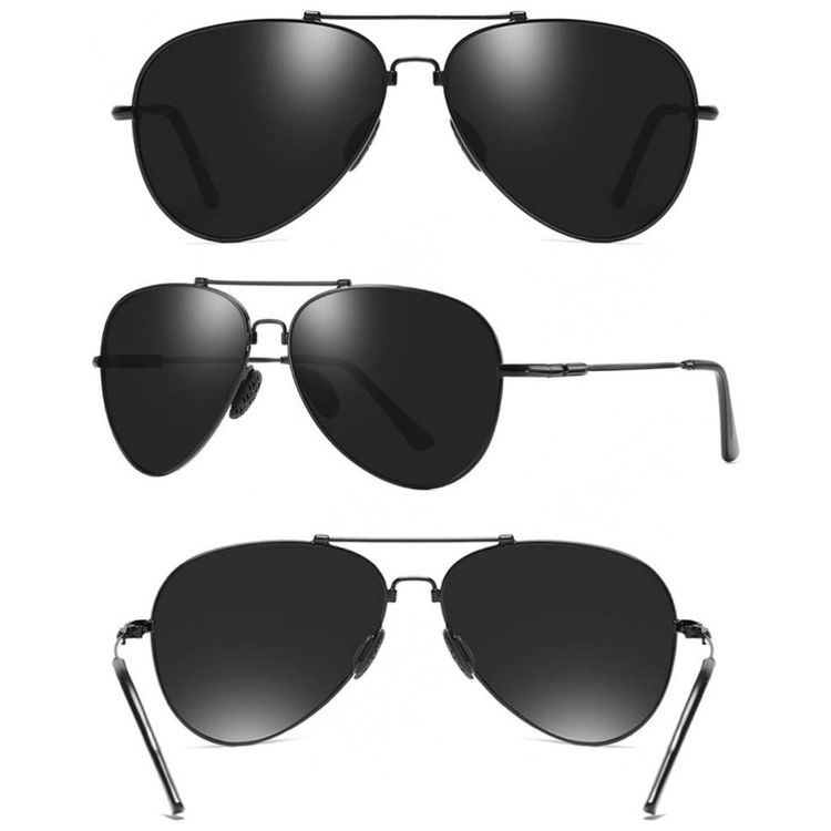 Oculos-de-sol-polarizados-Premium-de-metal-aviador-unisex-foto-3