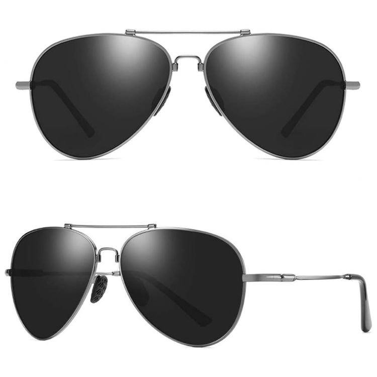 Oculos-de-sol-polarizados-Premium-de-metal-aviador-unisex-foto-3