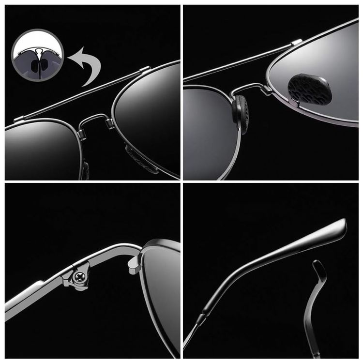 Oculos-de-sol-polarizados-Premium-de-metal-aviador-unisex-foto-4