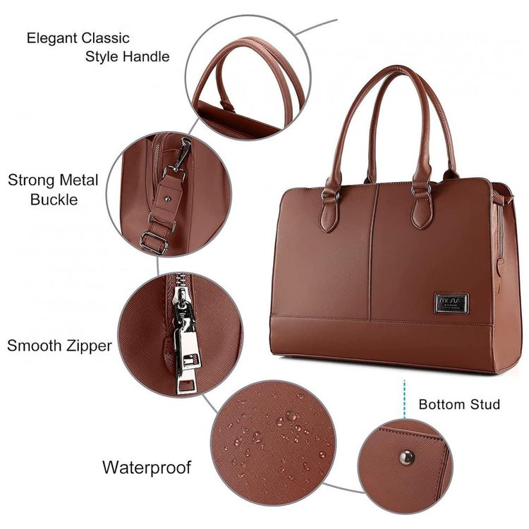 Bolsa-Feminina-de-Couro-Sintetico-para-Laptop-MOSISO-foto-2