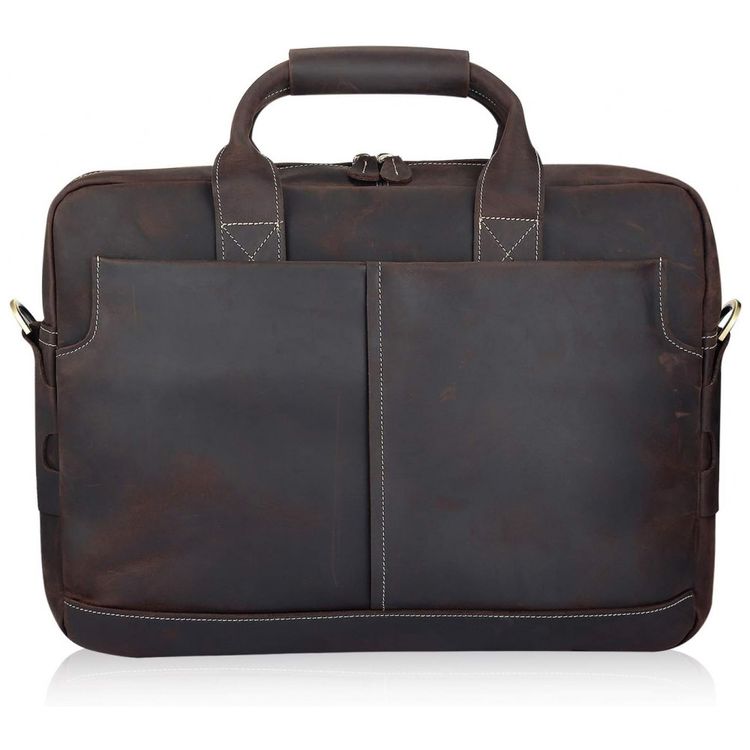 Bolsa-Pasta-Couro-Feita-a-mao-16-pol-VMATE-Marrom-foto-1
