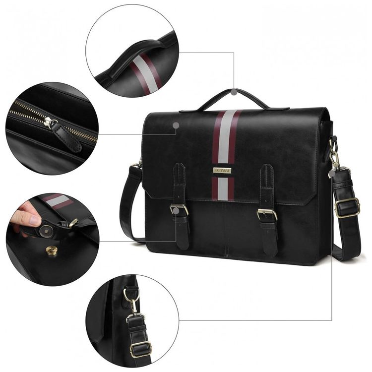 Bolsa-Pasta-Mala-Couro-PU-15.6-polegadas-Laptop-ECOSUSI-foto-4