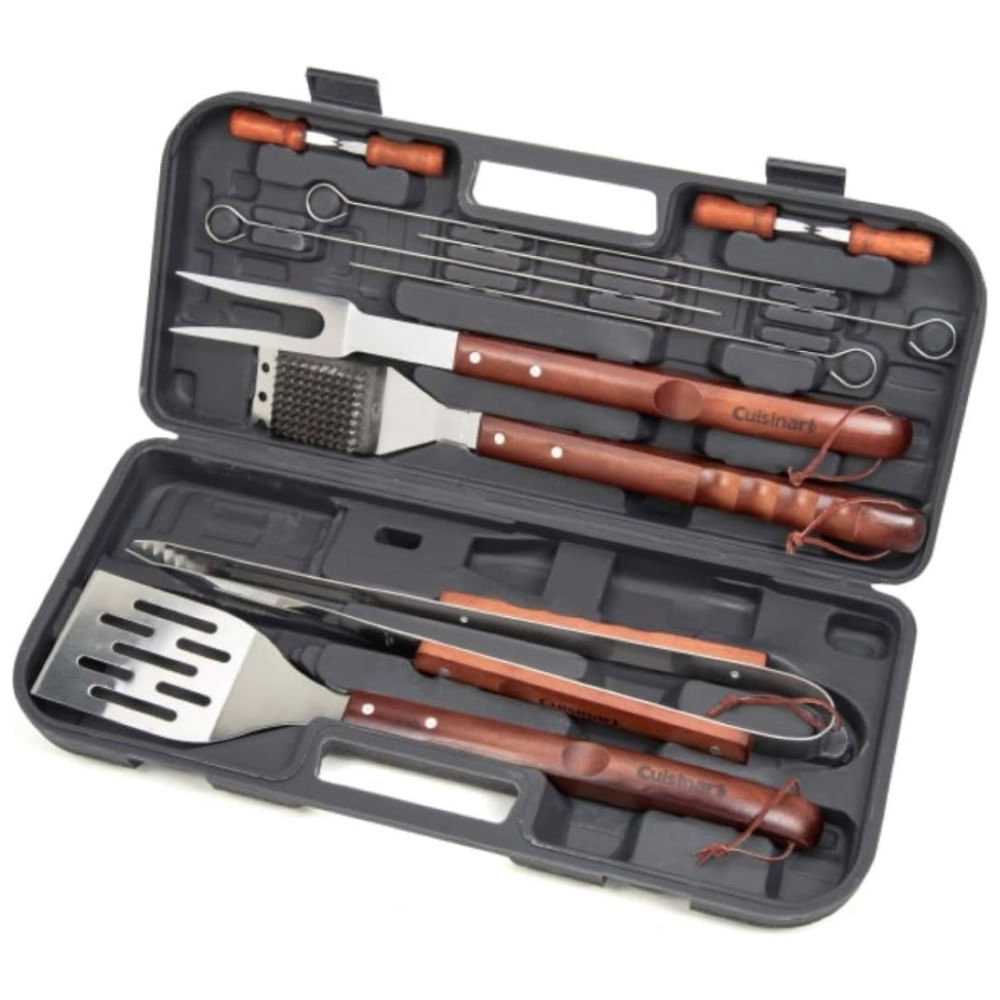 Conjunto de ferramentas de cabo de madeira 13 peças, CUISINART CGS W13, Marrom Escuro