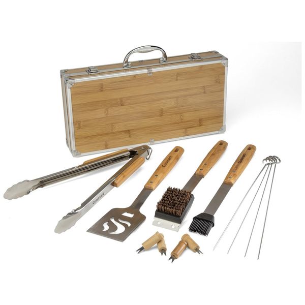 Kit-Estojo-Grill-Churrasco-de-Bambu-13-Pecas-CUISINART-CGS-foto-0