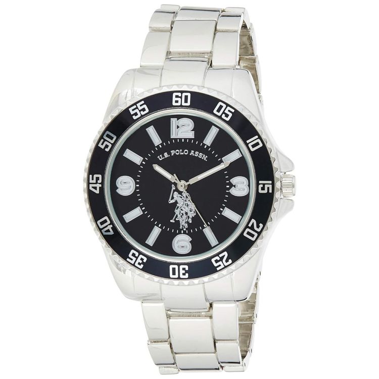 Relogio-Masculino-em-tons-de-prata-com-fecho-dobravel-U.S.-foto-0