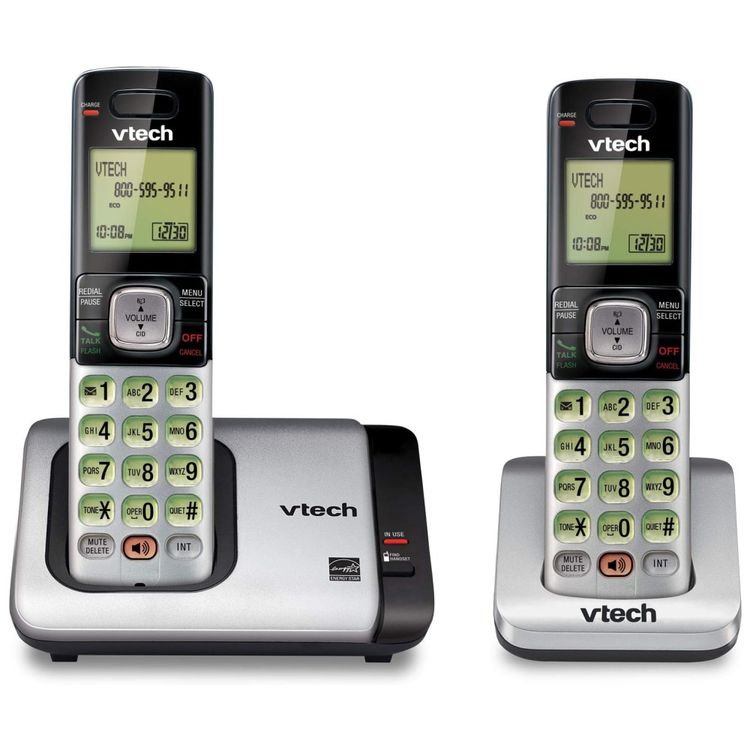 Dois-Telefones-Sem-Fio-Expansivel-identificacao-de-Chamada-foto-0