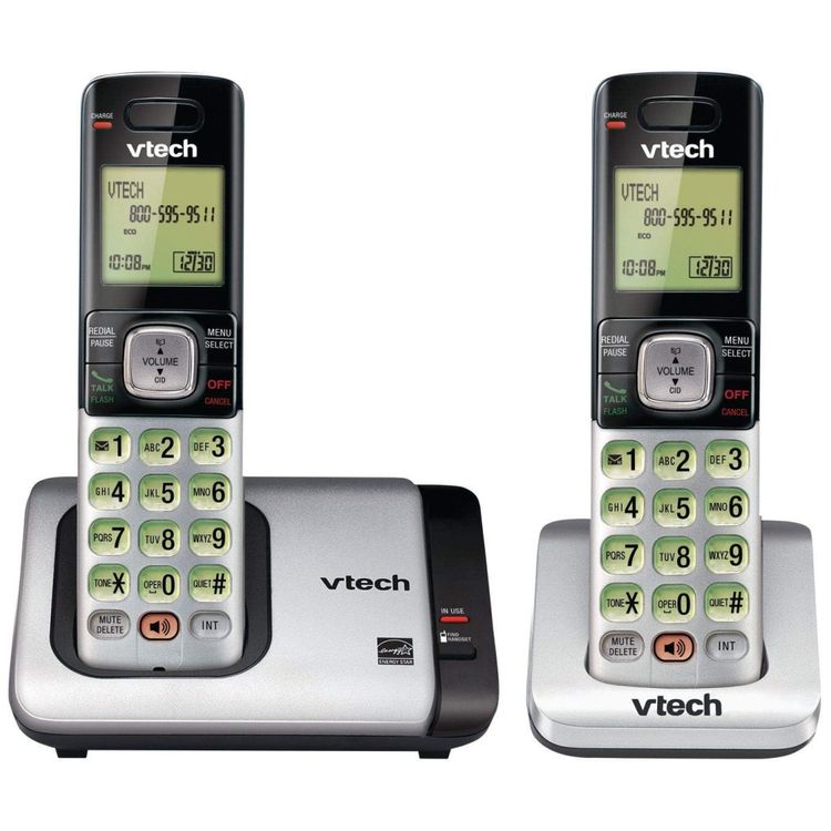 Dois-Telefones-Sem-Fio-Expansivel-identificacao-de-Chamada-foto-1