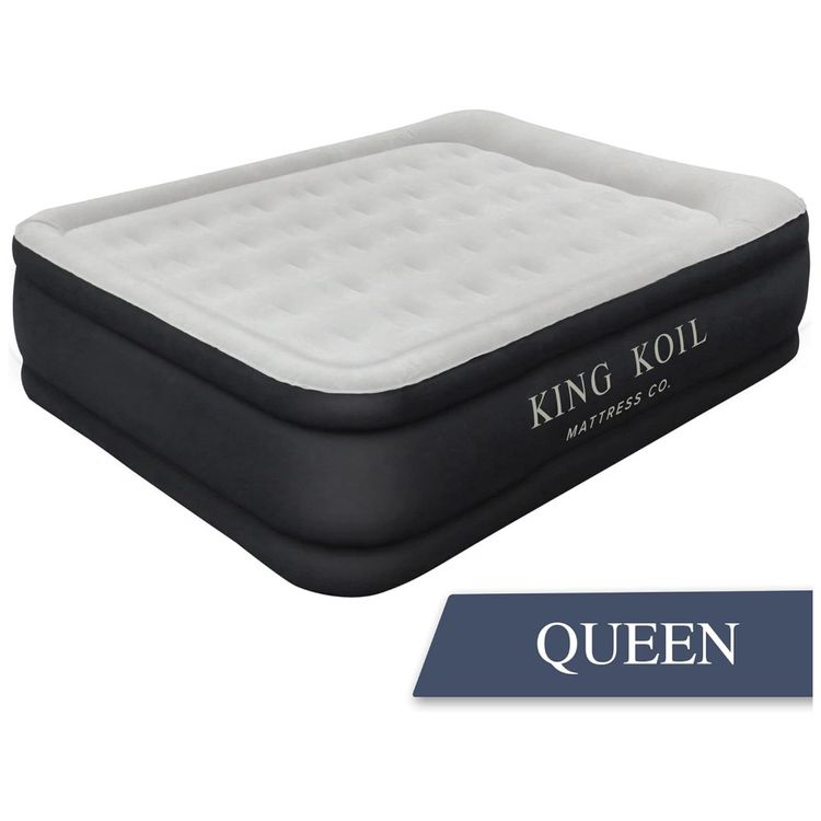 Cama-Colchao-Inflavel-de-Ar-Queen-com-Bomba-Embutida-Altura-foto-1