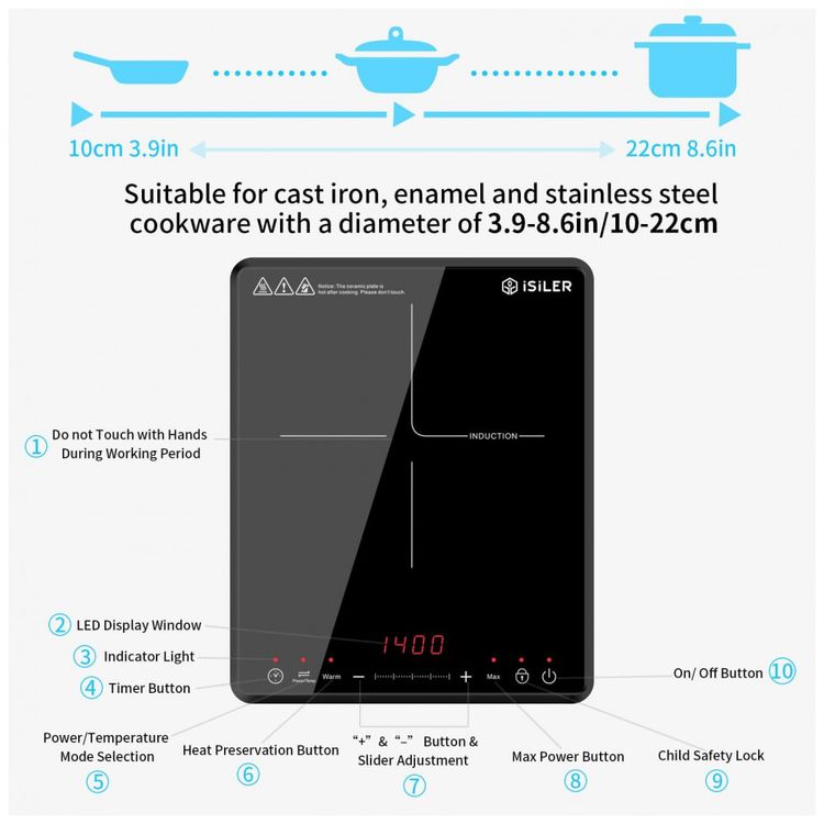 Cooktop-Fogao-Eletrico-Inducao-1800W-Aco-inoxidavel-foto-2
