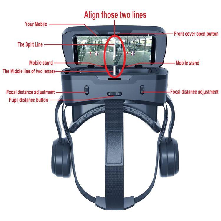 Oculos-Realidade-Virtual-Fone-de-Ouvido-VR-Vidros-3D-com-120-foto-3
