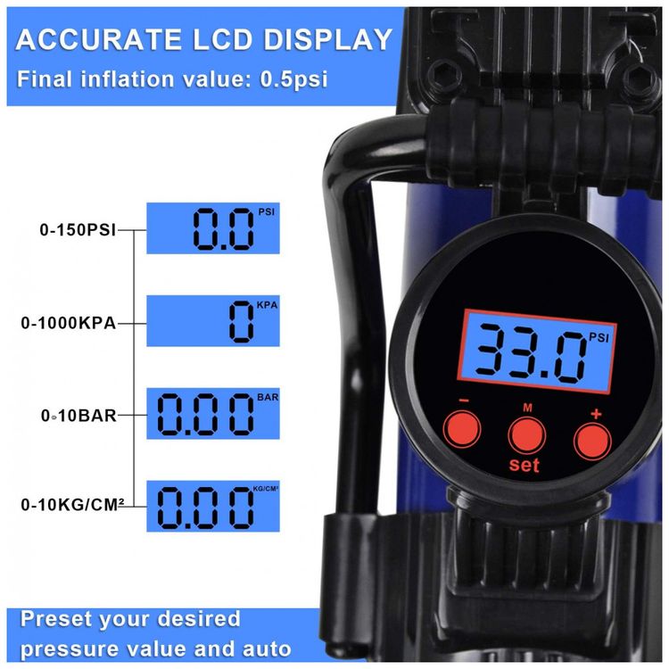 Compressor-de-Ar-Portatil-DC-12V-Digital-140-W-150-PSI-LED-foto-2