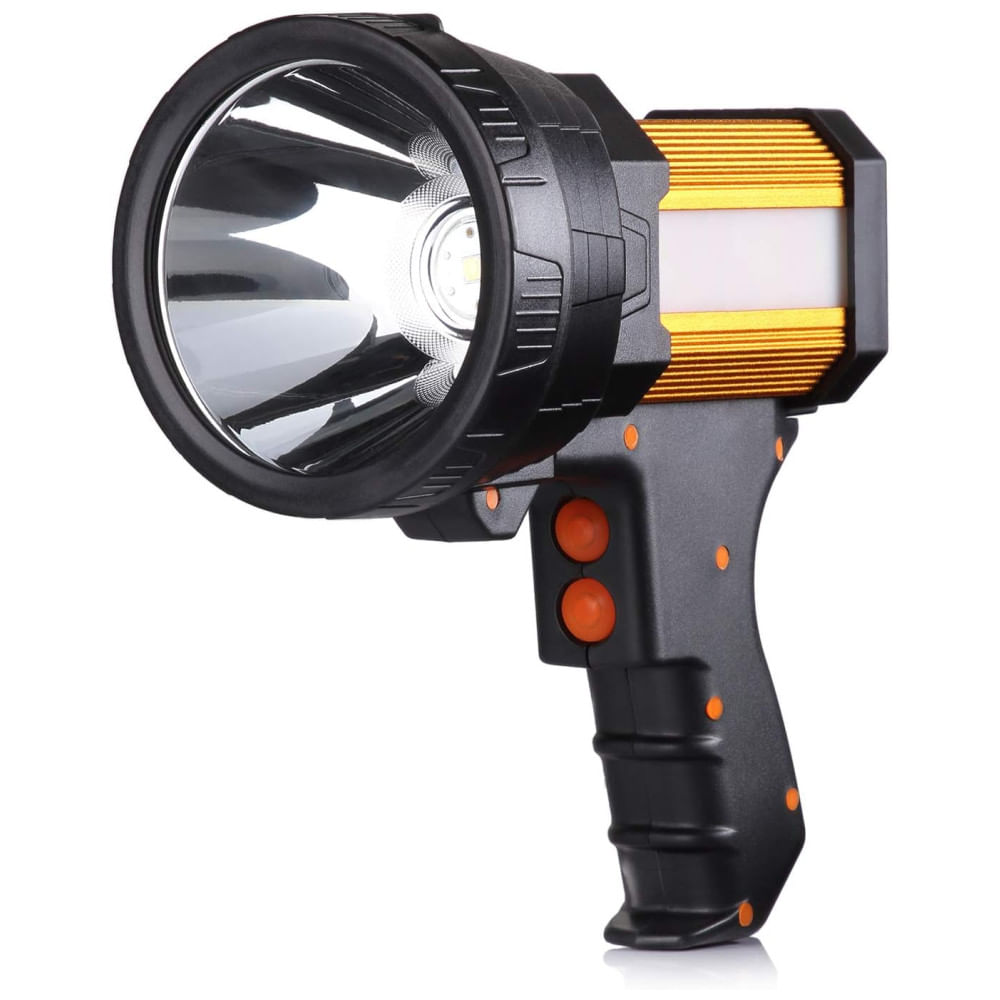 Lanterna LED de 6000 Lúmens 3 Modos de Brilho Feito em Liga de Alumínio, BUYSIGHT, Laranja escuro