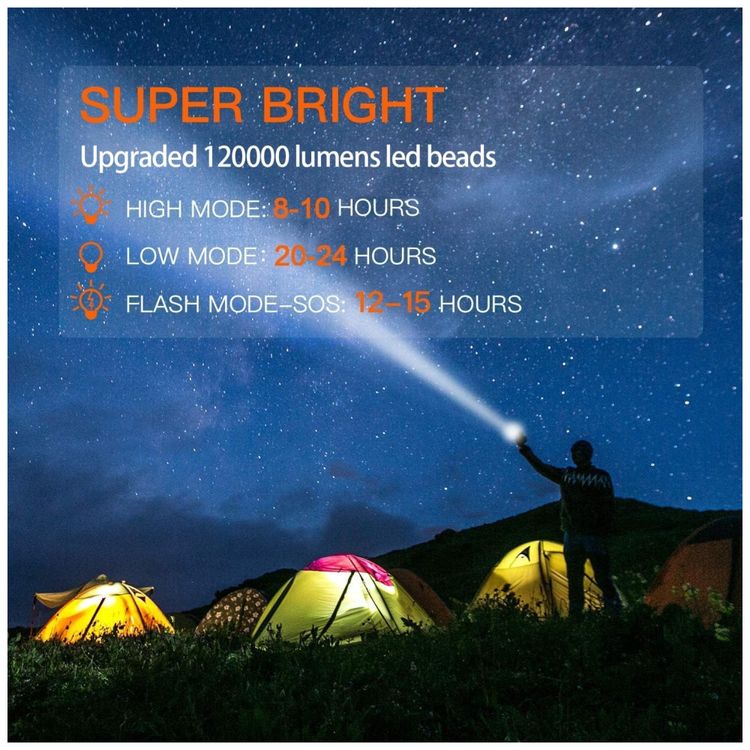 Lanterna-LED-de-6000-Lumens-3-Modos-de-Brilho-Feito-em-Liga-foto-1