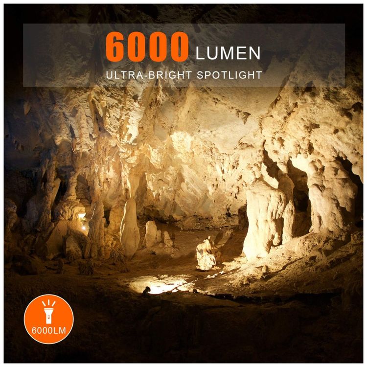 Lanterna-LED-6000-Lumens-Bateria-Recarregavel-de-Ion-Litio-a-foto-1