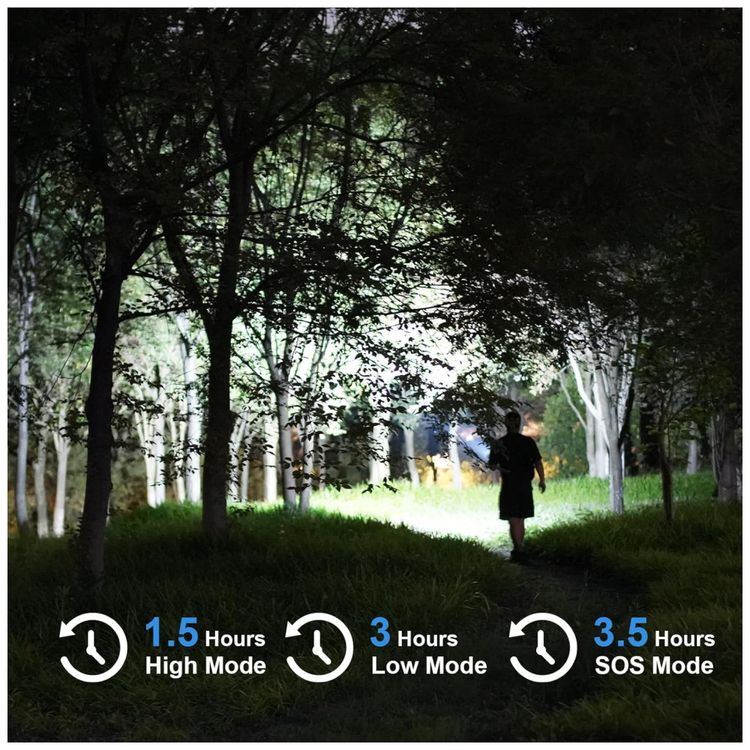 Lanterna-LED-4500-Lumens-Recarregavel-Impermeavel-USB-e-foto-1