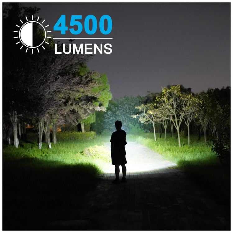Lanterna-LED-4500-Lumens-Recarregavel-Impermeavel-USB-e-foto-2