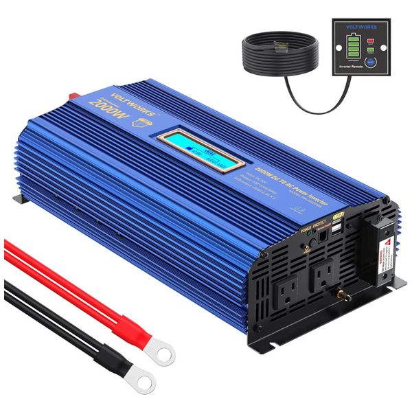 Inversor-de-Potencia-2000W-DC-12V-para-AC-3-Tomadas-2-USB-foto-0