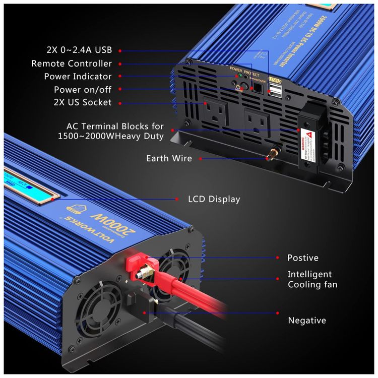 Inversor-de-Potencia-2000W-DC-12V-para-AC-3-Tomadas-2-USB-foto-3
