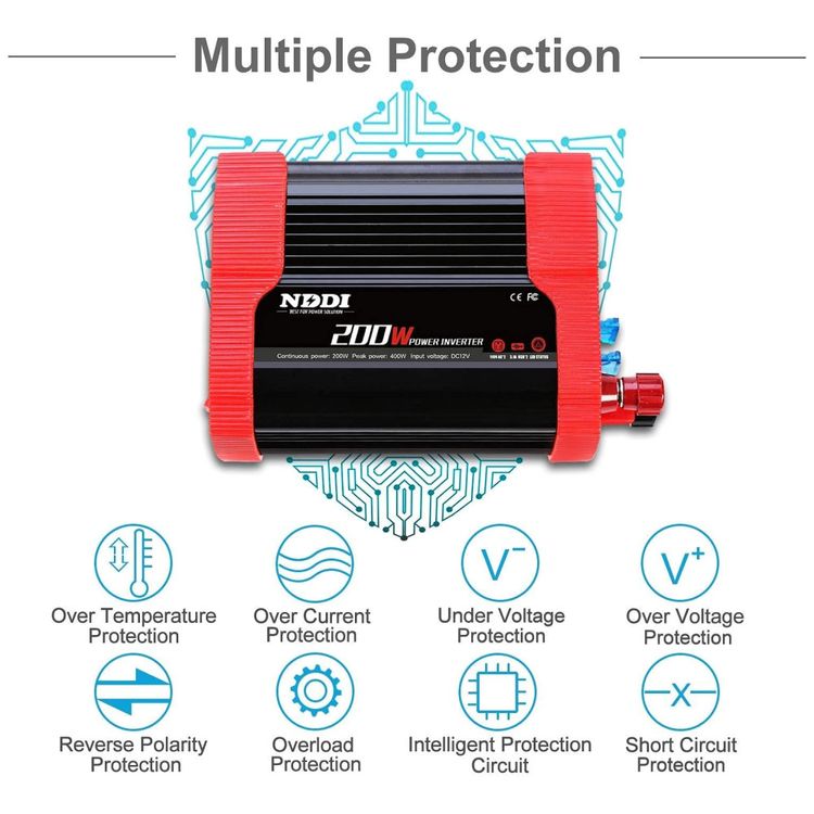Inversor-de-Potencia-200W-12V-Para-AC-2-Tomadas-2-USB-foto-4
