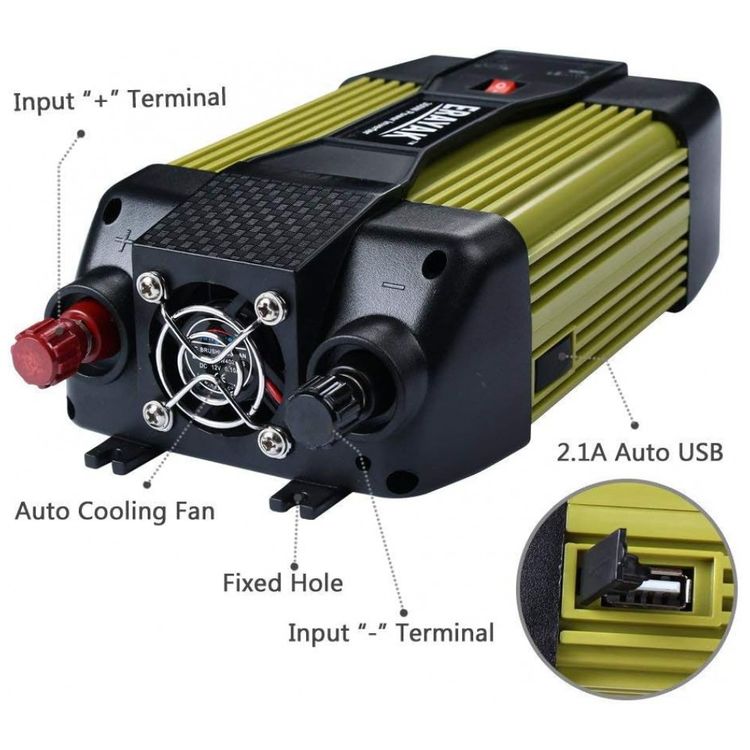 Inversor-de-Potencia-300W-12V-Para-AC-Liga-de-Aluminio-Porta-foto-2