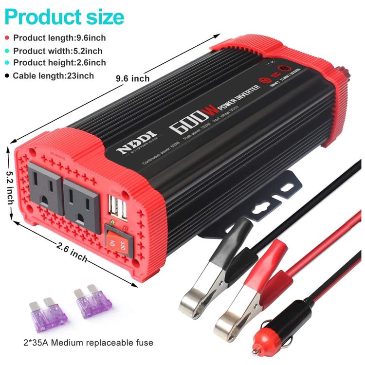 Inversor-de-Potencia-600W-12V-Para-AC-2-Tomadas-USB-110v-foto-1