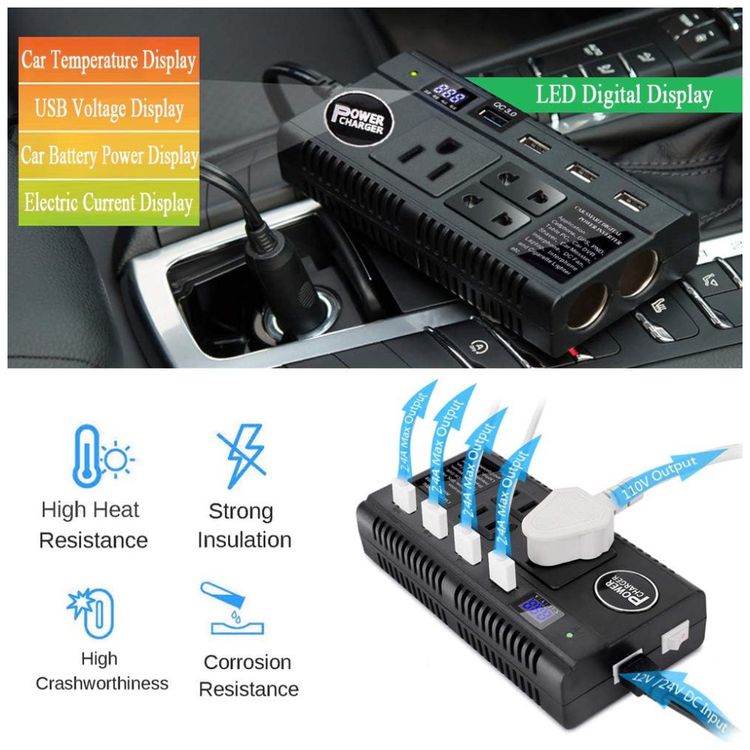 Inversor-de-Potencia-120W-DC-12V-24V-para-AC-3-Tomadas-AC-4-foto-2