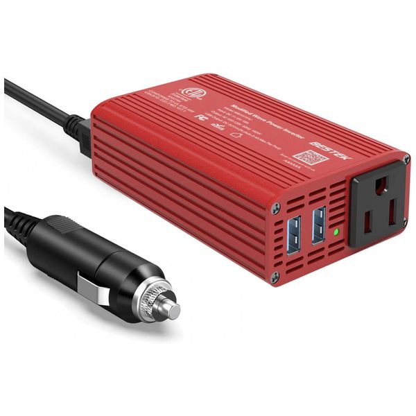Inversor-de-Potencia-150W-12V-Para-AC-Aluminio-2-Portas-de-foto-0