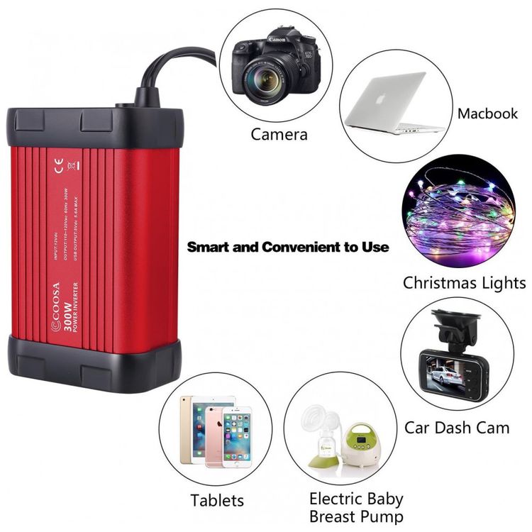 Inversor-de-Potencia-300W-DC-12V-para-AC-USB-4.8A-Ultra-foto-2