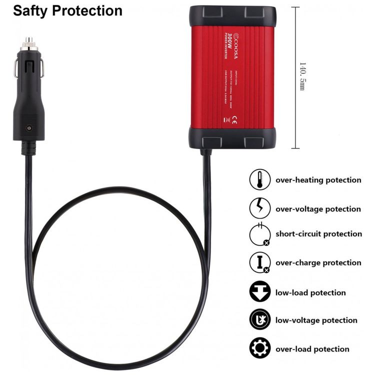 Inversor-de-Potencia-300W-DC-12V-para-AC-USB-4.8A-Ultra-foto-4