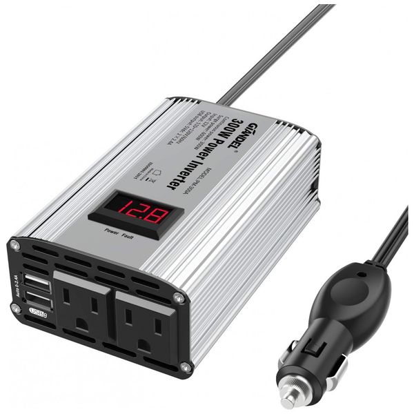 Inversor-de-Potencia-300W-DC-12V-para-AC-2-Tomadas-AC-e-2-foto-0