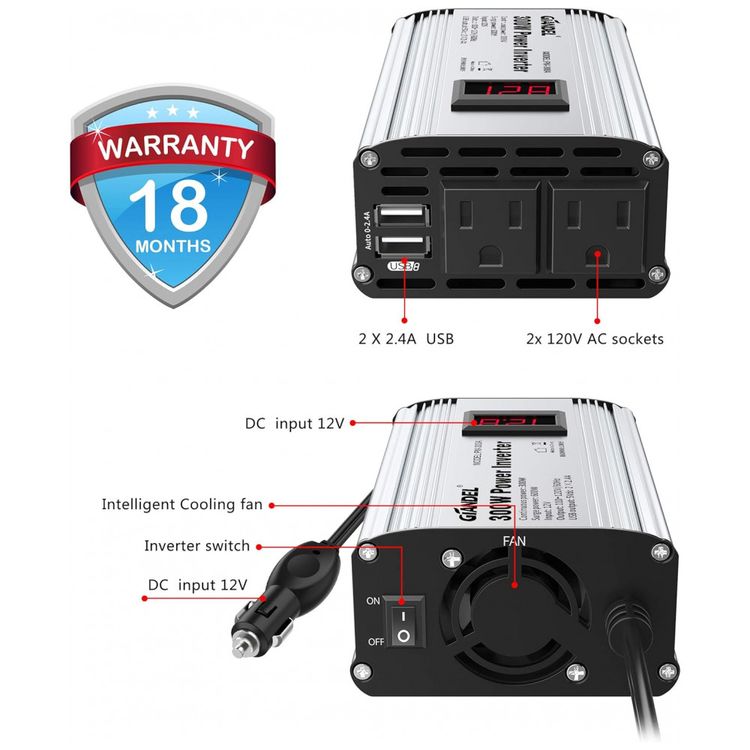 Inversor-de-Potencia-300W-DC-12V-para-AC-2-Tomadas-AC-e-2-foto-4