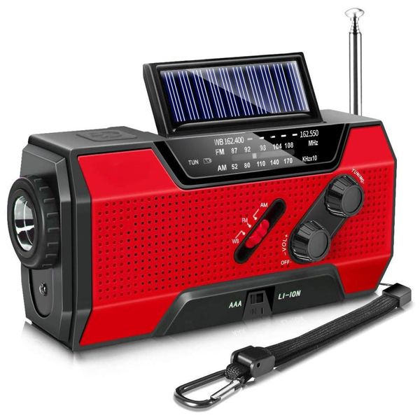 Dingmi-Radio-AM-FM-e-NOAA-2000mAh-Bateria-Solar-Manivela-de-foto-0